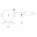 EMOS LED süllyesztett lámpatest VIXXO, négyzet, 6W 500lm IP65 természetes fehér thumbnail 5