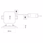 EMOS LED süllyesztett lámpatest VIXXO, négyzet, 7,5W 650lm IP65 természetes fehér thumbnail 5