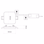 EMOS LED süllyesztett lámpatest VIXXO, négyzet, 10W 900lm IP65 természetes fehér thumbnail 5
