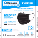 Limitless egészségügyi szájmaszk, fekete, 5x10 darab thumbnail 5