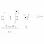 EMOS LED süllyesztett lámpatest VIXXO, négyzet, 19W 1700lm IP65 természetes fehér thumbnail 5