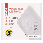 EMOS LED süllyesztett lámpatest VIXXO, négyzet, 19W 1700lm IP65 természetes fehér thumbnail 3