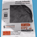 Jiada FFP2 fekete maszk, 20 db, hőnyomott, CE0370 thumbnail 5