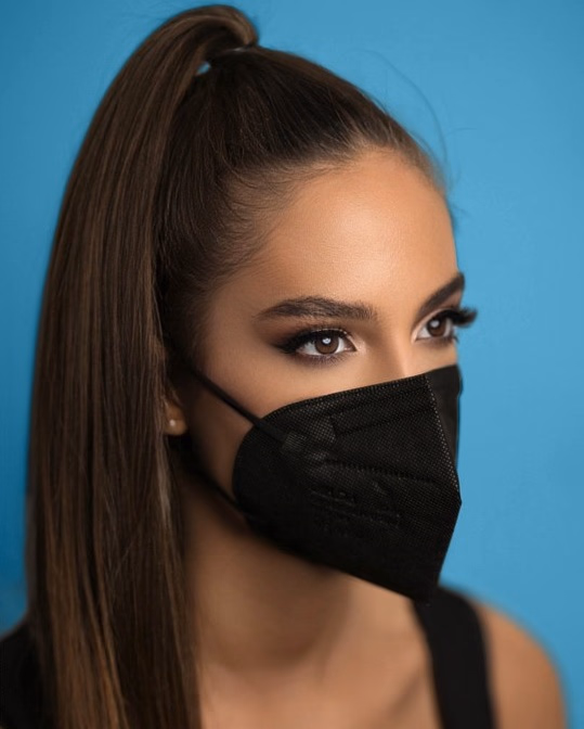 Jiada FFP2 fekete maszk, 20 db, hőnyomott, CE0370 - Image 1 of 7