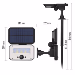 EMOS LED SOLAR reflektor hordozható SPILO, PIR,  1500lm IP54 természetes fehér thumbnail 3