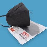 Jiada FFP2 fekete maszk, 20 db, hőnyomott, CE0370 thumbnail 6