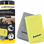 DUNLOP autóbelső tisztító szett - 40db nedves kendő, 1db mikroszálas bőrre, 1db mikroszálas műszerfalhoz thumbnail 1