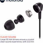 MOTOROLA Fülhallgató EARBUDS 105 Fekete 1x2x125cm 51gr sztereó + mikrofon  thumbnail 6