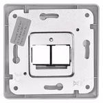 EMOS Adat-csatlakozó aljzat burkolat 2xRJ45 thumbnail 2