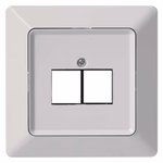 EMOS Adat-csatlakozó aljzat burkolat 2xRJ45 thumbnail 1