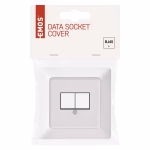 EMOS Adat-csatlakozó aljzat burkolat 2xRJ45 thumbnail 3