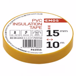 EMOS Szigetelőszalag 15mm/10méter sárga 10db / csomag thumbnail 4