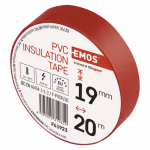 EMOS Szigetelőszalag 19mm/20méter piros 10db / csomag thumbnail 3
