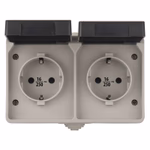 EMOS vízálló dupla SCHUKO fali aljzat védőtokkal thumbnail 3