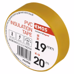 EMOS Szigetelőszalag 19mm/20méter sárga 10db / csomag thumbnail 3