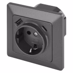 Emos Fali aljzat USB A+USB C, antracit thumbnail 1