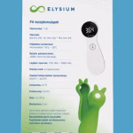 Elysium TP600 érintésmentes infravörös digitális lázmérő szilikon tokkal - Zöld.  Ajándék 2 db Elysium tartós elemmel. thumbnail 5