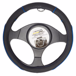DUNLOP Kormányvédő 38cm fekete/kék szegőcsík PU 