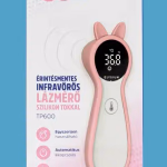 Elysium TP600 érintésmentes infravörös digitális lázmérő szilikon tokkal - Rózsaszín. Ajándék 2 db Elysium tartós elemmel.