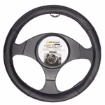 DUNLOP Kormányvédő 38cm fekete/fehér varrás PU 