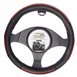 DUNLOP Kormányvédő 38cm fekete/piros szegőcsík PU 