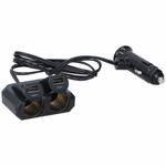 DUNLOP Szivargyújtó elosztó 2x aljzat + 2xUSB töltővel 4,8A 12/24V  thumbnail 1
