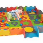 Játszószőnyeg polifoam + 40db labda - LET'S PLAY thumbnail 3