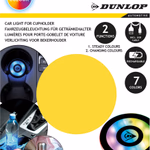 DUNLOP LED fény pohártartóba d6,8xh0,8cm, USB kábelt tartalmaz
