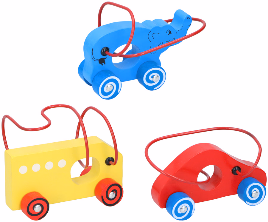 MARIONETTE WOODEN TOYS Fa baba készségfeljesztő gurulós játék 3 féle - Image 1 of 4