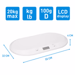 GRUNDIG Baba mérleg 55x32cm max. 20kg 2xAAA (tart.)  thumbnail 2