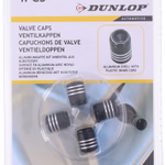 DUNLOP Szelepsapka ALU kerek műanyag magos fekete 4db  thumbnail 1