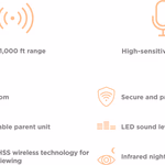 MOTOROLA Videós babafigyelő VM481, 2 hüvelykes színes kijelzős szülői egység, infravörös éjszakai látás, digitális zoom thumbnail 7