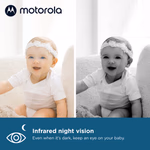 MOTOROLA VM34 kétirányú videós babaőr, 4,3" színes kijelző, digitális zoom, autom. infravörös éjjellátó móddal thumbnail 5