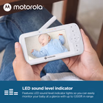 MOTOROLA Videós bébiőr VM35 5" WHT, színes kijelző, osztott képernyő, kétirányú kommunikáció thumbnail 3