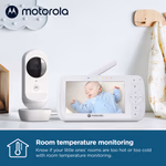 MOTOROLA Videós bébiőr VM35 5" WHT, színes kijelző, osztott képernyő, kétirányú kommunikáció thumbnail 6