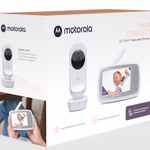 MOTOROLA VM44 HD WIFI Videós babaőr 4,3" színes kijelzővel és okostelefon applikációval, hőmérséklet kijelzés thumbnail 1