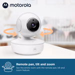 MOTOROLA VM 55 videós bébiőr, hordozható kijelző állítható kameraállás thumbnail 4