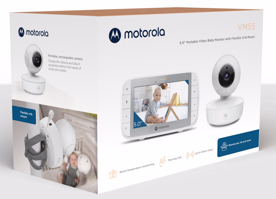 MOTOROLA VM 55 videós bébiőr, hordozható kijelző állítható kameraállás - Image 1 of 6