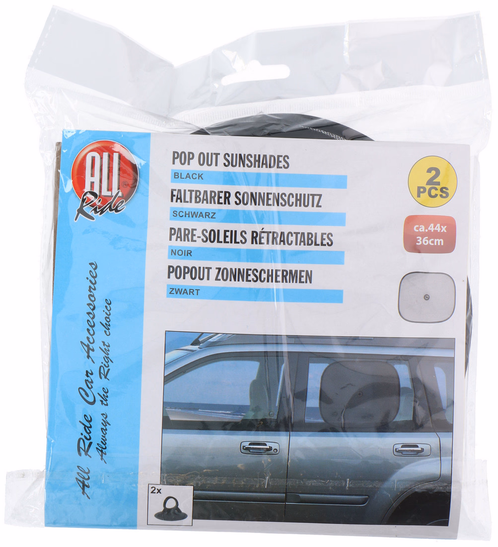 ALL RIDE Napvédő oldalra fekete 2db, tapadókorongos - Image 1 of 2