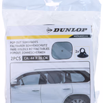 DUNLOP Autós napellenző oldalra 2db 36x44cm, fekete