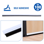 KINZO Ajtószigetelő kefe öntapadós 100x3,7cm fehér thumbnail 1