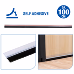 KINZO Ajtószigetelő kefe öntapadós 100x3,7cm átlátszó thumbnail 1