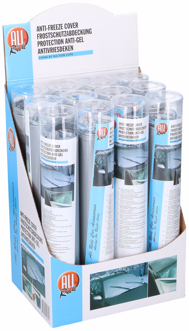 ALL RIDE Jégvédő fólia 0,6mm ezüst,szélvédőre disp.(12) 85x185cm - Image 1 of 1