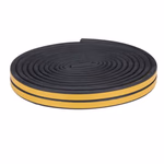 KINZO Öntapadós ablak szigetelő gumi D-forma 2db 300cm fekete thumbnail 2