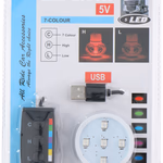 ALL RIDE talp Poppy LED illatosítókhoz, 5-LED, 7col, dimmelhető USB 5V thumbnail 1