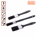 BLACK+DECKER Ecset készlet 3db (40-25-8mm) minden festékhez, műanyag nyél thumbnail 1