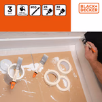 BLACK+DECKER Ecset készlet 3db (38-25-10mm) minden festékhez, fa nyél thumbnail 5