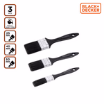 BLACK+DECKER Ecset készlet lapos 3db (50-40-25mm) minden festékhez, műanyag nyél thumbnail 2
