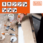 BLACK+DECKER Ecset készlet 5db (50-38-25-12-10mm) minden festékhez, fa nyél thumbnail 6