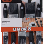 BLACK+DECKER Ecset készlet lapos 5db (2*50mm; 40mm; 2*25mm) minden festékhez, műanyag nyél thumbnail 5